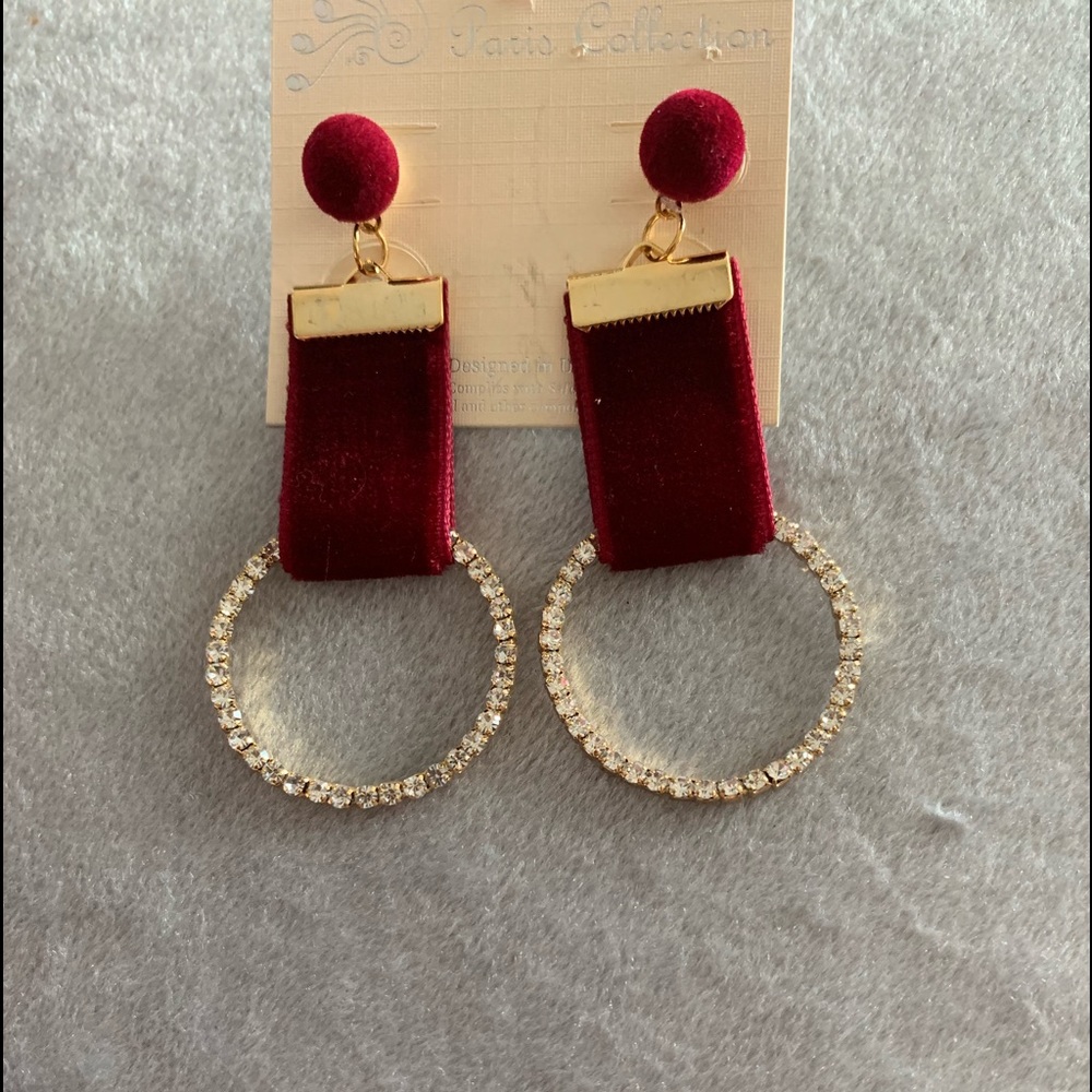 Red Velvet Diamond Earrings